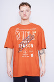 Polera Print naranjo Harley Davidson Talla XL 1