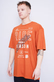 Polera Print naranjo Harley Davidson Talla XL 2