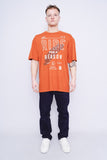 Polera Print naranjo Harley Davidson Talla XL 4