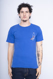 Polera Print azul piraña joe Talla S 1