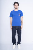 Polera Print azul piraña joe Talla S 4