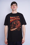 Polera Print negro Harley Davidson Talla L 1