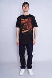 Polera Print negro Harley Davidson Talla L 4
