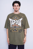 Polera Print verde tapout american arrogant Talla 1