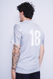 Polera Print celeste ADIDAS Talla M 3