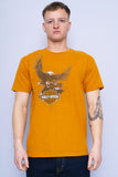 Polera Print naranjo Harley Davidson Talla M 1