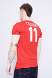 Polera Print rojo ADIDAS Talla S 3