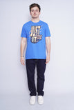 Polera Print celeste the nike tee Talla M 4
