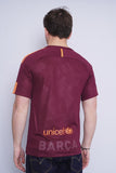 Polera Print burdeo nike Talla S 3