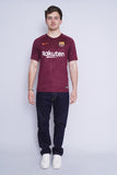 Polera Print burdeo nike Talla S 4