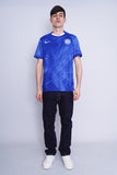 Polera Print azul nike Talla L 4