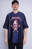 Polera Print azul metallica Talla XXL 1