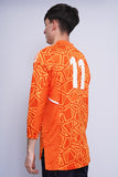 Polera Print naranjo ADIDAS Talla M 3