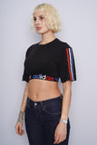 Polera Print negro ADIDAS Talla XS 2