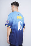 Polera Print bicolor nike Talla M 3