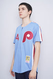 Polera Print celeste mitchell and ness Talla S 2