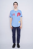 Polera Print celeste mitchell and ness Talla S 4