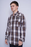 Camisa escocesa cafe/gris Harley Davidson Talla XL 2