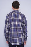 Camisa cuadrille azul/gris burberry london Talla L 3
