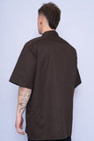 Camisa café Dickies Talla XL 3