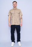 Camisa beige Dickies Talla S 4