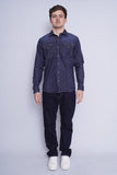 Camisa denim azul wrangler Talla M 4