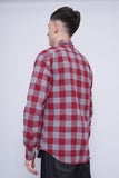 Camisa cuadrille burdeo Banana Republic Talla M 3