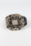 Cinturon negro LEATHEROCK Talla TU 1