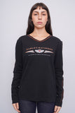 Polera Negro harley davidson Talla L