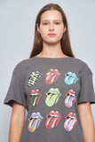 Polera casual  gris the rolling stones talla M 156