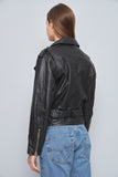 Chaqueta cuero  negro virginia slims talla S 185