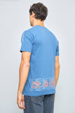 Polera casual  azul rock talla L 220