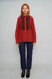 Blusa cuadrille rojo J. Crew Talla 10 Image 3