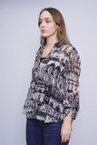 Blusa blanco/negro CHICO´S Talla 2 2