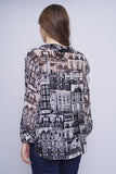 Blusa blanco/negro CHICO´S Talla 2 3