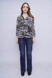 Blusa blanco/negro CHICO´S Talla 2 4