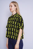 Blusa negro/verde fluor ALAB Talla L 2