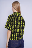 Blusa negro/verde fluor ALAB Talla L 3