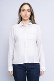 Blusa bicolor gris/blanco BANANA REPUBLIC Talla S 1