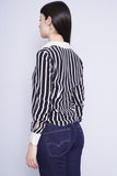 Blusa crema/negro MODA INTERNATIONAL Talla XS 3
