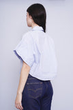 Blusa lineas celeste/azul/blanco MAEVE Talla M 3