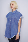 Blusa denim azul Calvin Klein Jeans Talla M 2