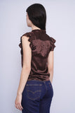 Blusa café pixie hopkins Talla XS 3