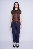 Blusa café pixie hopkins Talla XS 4