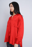 Blusa rojo OLEG CASSINI Talla 8 2