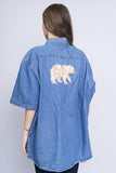 Blusa denim GEORGE Talla XL 3