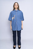 Blusa denim GEORGE Talla XL 4