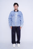 Jackets denim celeste iamaw Talla L 4