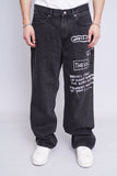 Jeans denim negro jean-michel basquiat x h&m Talla 1
