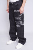 Jeans denim negro jean-michel basquiat x h&m Talla 2